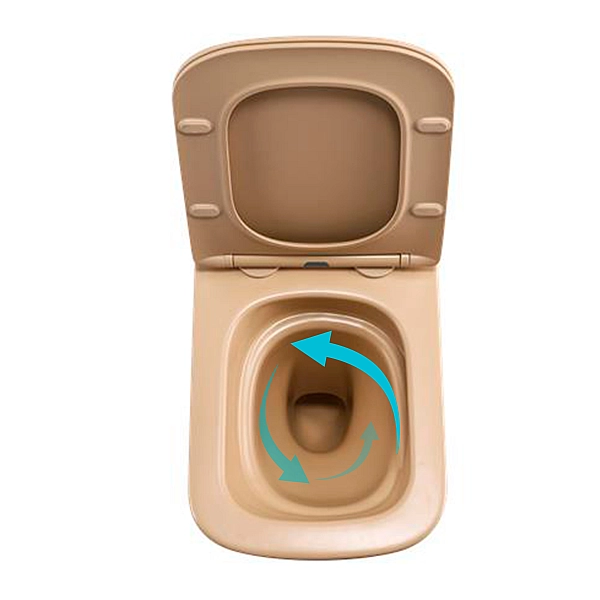 Унітаз підвісний Qtap Tern Ultra Quiet 520×345×325 мм, Beige, з сидінням Slim Duroplast / Soft-close / Quick Release QTTER26SB49001 - Фото - 6