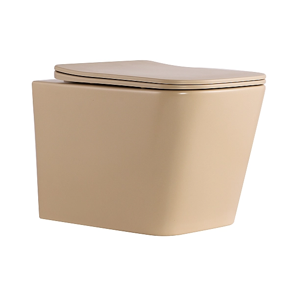 Унітаз підвісний Qtap Tern Ultra Quiet 520×345×325 мм, Beige, з сидінням Slim Duroplast / Soft-close / Quick Release QTTER26SB49001