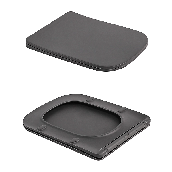 Унитаз подвесной Qtap Tern Ultra Quiet 520×345×325 мм, Anthracite, с сиденьем Slim Duroplast / Soft-close / Quick Release QTTER26AN48999 - Фото - 8