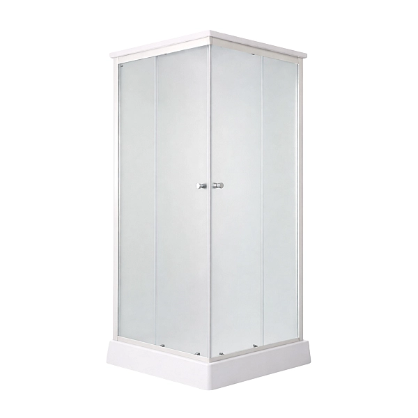 Душовий бокс Lidz Kubis SB90x90.SAT.LOW.FR, скло Frost 4 мм