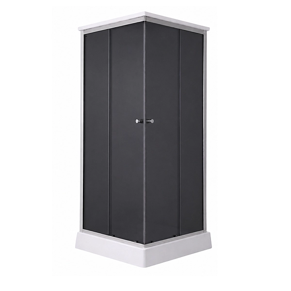 Душовий бокс Lidz Kubis SB90x90.SAT.LOW.GR, скло тоноване 4 мм