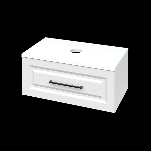 "Денвер" Тумба підвісна 80 біла, стільниця МДФ (біла)