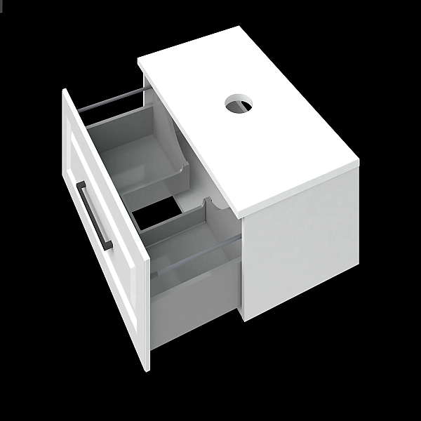 "Денвер" Тумба підвісна 80 біла, стільниця МДФ (біла) - Фото - 2