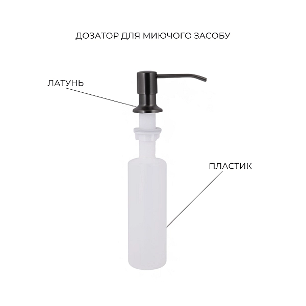 Акционный набор Lidz: мойка Handmade H4545 Black PVD Decor 2,5/0,5 мм + K01B Корзина для кухонной мойки - Фото - 6