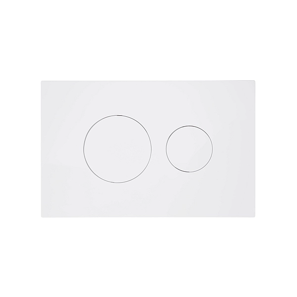 Клавіша змиву Qtap Standard 152x236x28 мм, White, кругла QTSTD164W49468