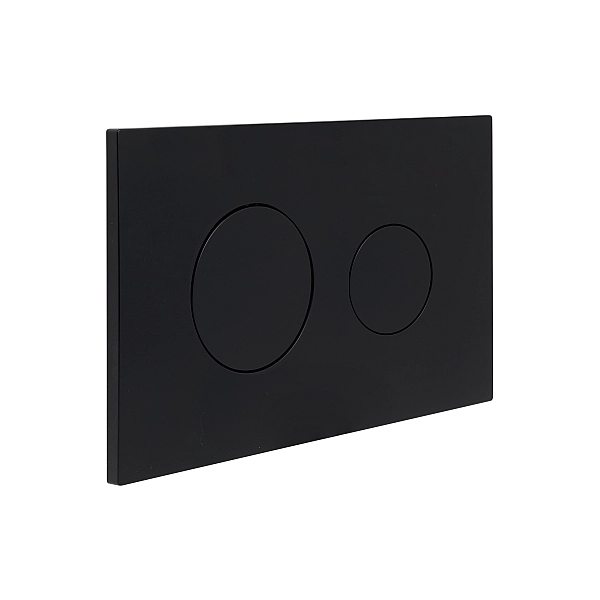 Клавіша змиву Qtap Standard 152x236x28 мм, Matt Black, кругла QTSTD164BLM49470 - Фото - 3