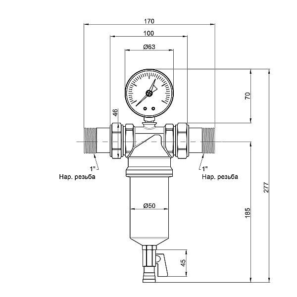 Самопромивний фільтр Icma 1" №751 - Фото - 2