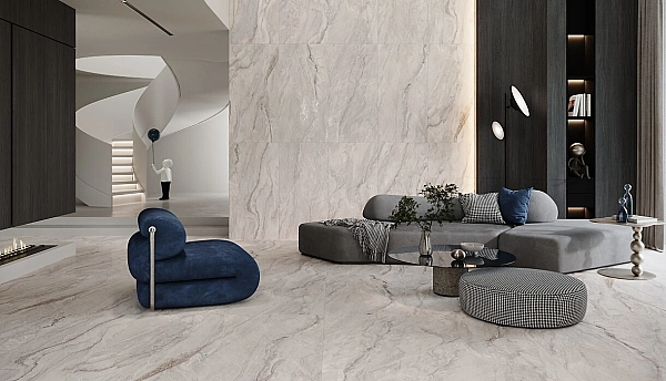 Плитка керамогранітна Velluto Grey RECT MAT 598x1198 Opoczno - Фото - 2