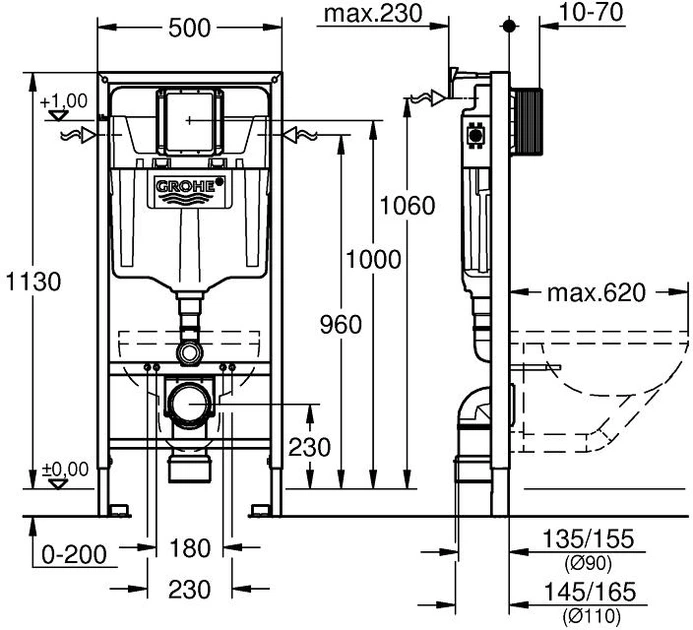 Инсталляция для унитаза Grohe Rapid SL 38536001 - Фото - 4