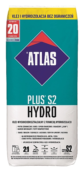 Клей для плитки Atlas Plus S2 Hydro (15 кг)