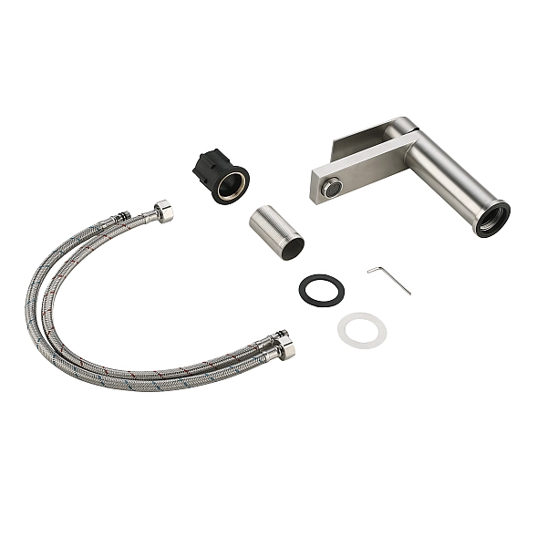 Змішувач для раковини низький Lidz Nexus 001F (k35)  LDNEX001FNKS49184 Nickel - Фото - 7