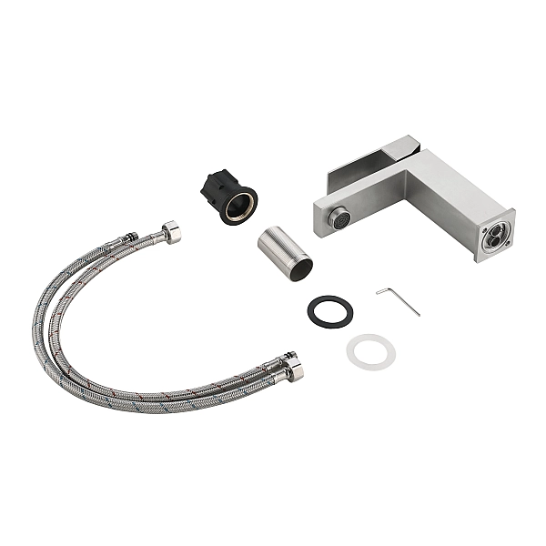 Смеситель для раковины низкий Lidz Helix 001F (k35)  LDHEL001FNKS49178 Nickel - Фото - 7