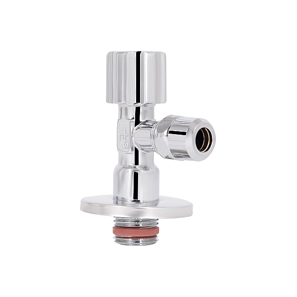 Кран кутовий Thermo Alliance Forte 1/2"Зх3/8"З з перехідником M10, хром TAF341W159 - Фото - 3