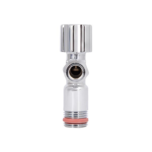 Кран кутовий Thermo Alliance Forte 1/2"Зх3/8"З з перехідником M10, хром TAF341W159 - Фото - 4