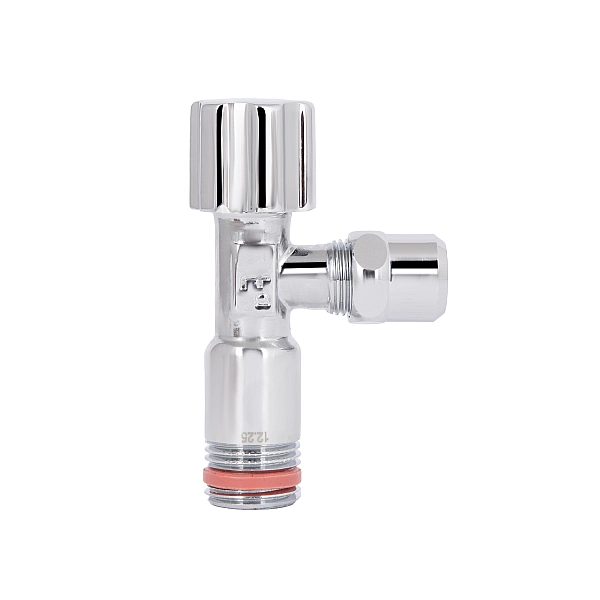 Кран кутовий Thermo Alliance Forte 1/2"Зх3/8"З з перехідником M10, хром TAF341W159 - Фото - 5