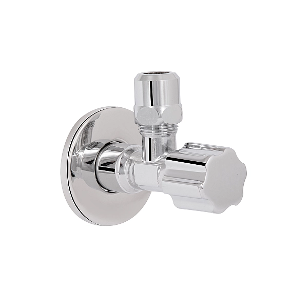 Кран кутовий Thermo Alliance Forte 1/2"Зх3/8"З з перехідником M10, хром TAF341W159 - Фото - 6