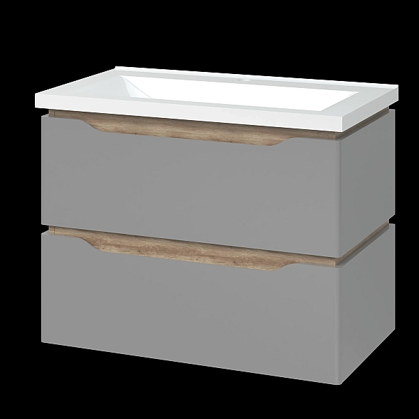 "Сакраменто" Тумба підвісна з ум. Глорія 70 2ш (сіра)