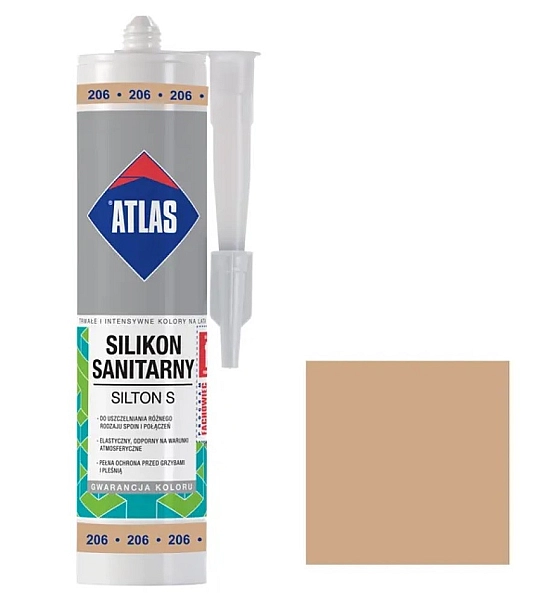 Силікон Atlas Silton S №206 капучино (280 мл)