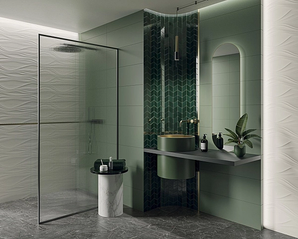 Плитка стінова Nightwish Green RECT 250x750x9 Paradyz - Фото - 4