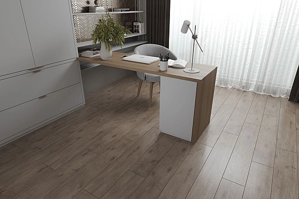 Плитка керамогранітна 897420 Alpina Wood Коричневий RECT 198x1198x8 Golden Tile - Фото - 2