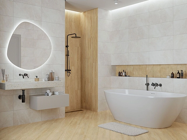 Плитка керамогранітна HDV420 Harmony Wood Світло-бежевий 198x1198x8 Golden Tile - Фото - 2