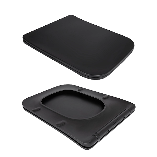 Унітаз підвісний Qtap Gemini Ultra Quiet 485×340×350 мм, Matt Black, з сидінням Slim Duroplast / Soft-close / Quick Release QTGEM28BLM50505 - Фото - 8