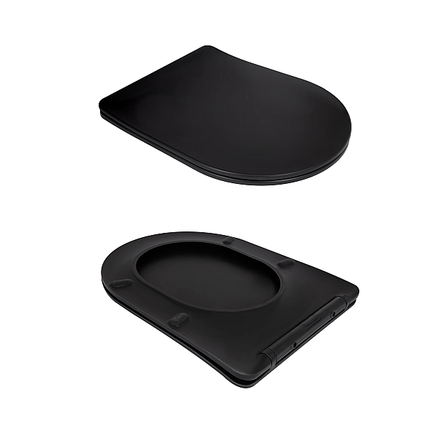 Унітаз підвісний Qtap Taurus Ultra Quiet 515×360×350 мм, Matt Black, з сидінням Slim Duroplast / Soft-close / Quick Release QTTAU28BLM50504 - Фото - 8
