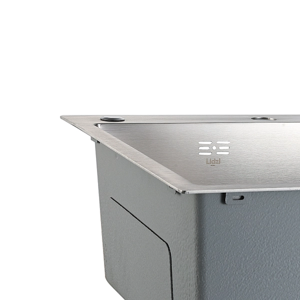 Мойка для кухни интегрированная Lidz Handmade Max 500 H7849R Brushed Steel, 3,0/1,0 мм, крыло справа, увеличенная чаша LDH7849RBRU49464 - Фото - 6