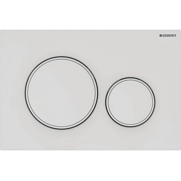 115.882.01.1 Sigma20 round Клавіша змиву, подвійний змив, легкоочисна поверхня, білий мат (1 сорт) - Фото - 4