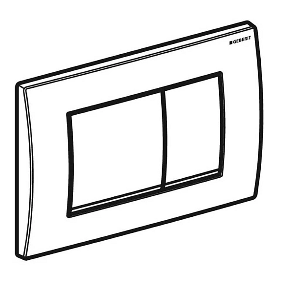 115.137.14.1 Delta20 square Клавіша змиву з подвійним змивом: чорний мат (1 сорт)