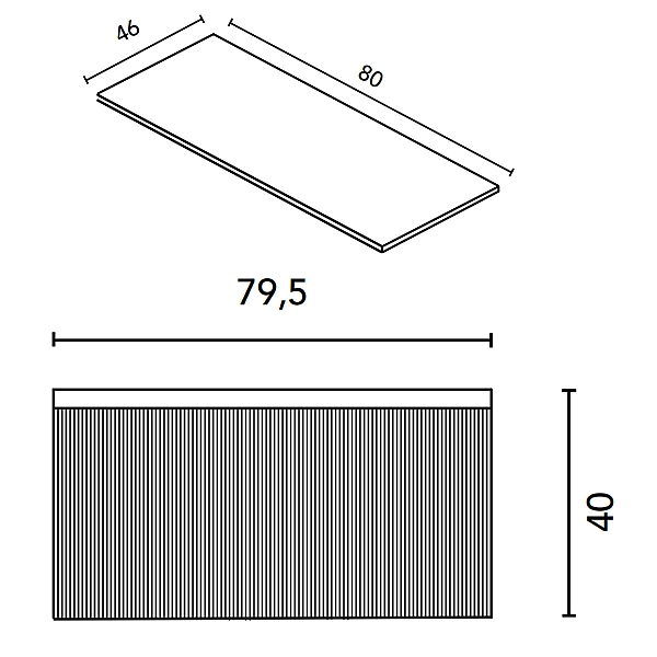 131789+131799  Тумба VORA 80  1 ящ,  зі стільницею,  WALNUT NOTE (1 сорт) - Фото - 4