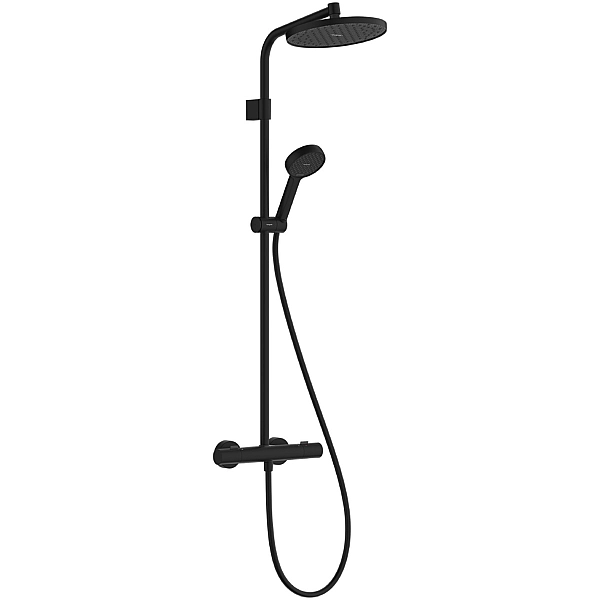 28078670 HG Activera S Душова система Showerpipe 240 1jet EcoSmart з Ecostat Fine Varia, чорний матовий (1 сорт)