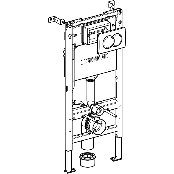 458.133.11.3 DuofixBasic Комплект (3в1) інсталяції д/унітазу з кріпленням та клавішою Delta01 білий глянець (1 сорт) - Фото - 2
