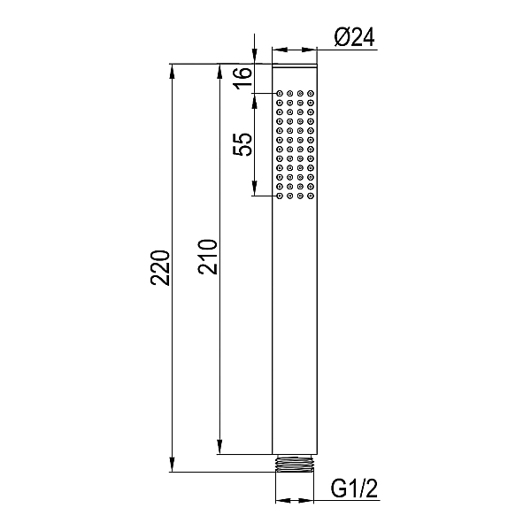 D113000000210BN Flow Ручна лійка, 1 режим струменю, brushed nickel (1 сорт) - Фото - 2