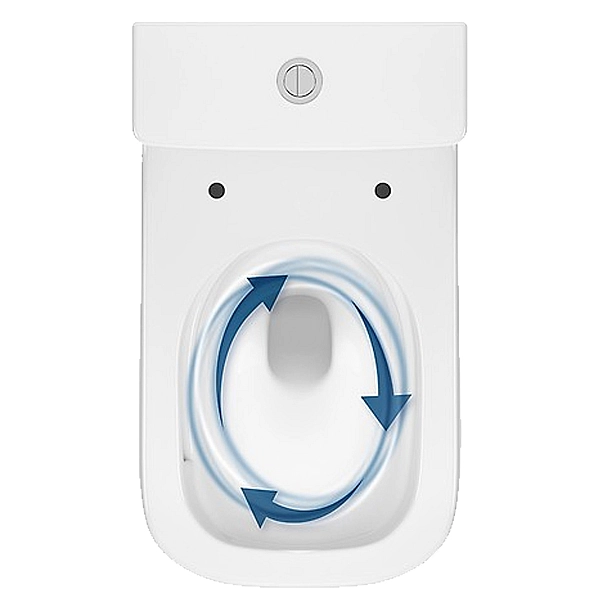 K681-063 Компакт 930 Remo Pro Square Tornado 011, приставний до стіни, безобідковий CleanOn, сидіння SLIM Duroplast із Softclose і ф-ією швидкого зняття, колір білий глянець (1 сорт) - Фото - 4