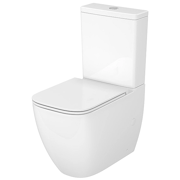 K681-063 Компакт 930 Remo Pro Square Tornado 011, приставний до стіни, безобідковий CleanOn, сидіння SLIM Duroplast із Softclose і ф-ією швидкого зняття, колір білий глянець (1 сорт) - Фото - 2