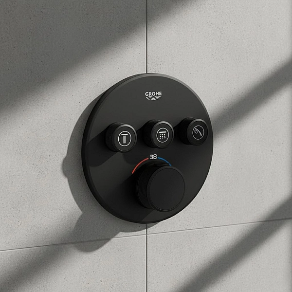 29508KF0 Grohtherm SmartControl Зовнішня частина термостату прихованого монтажу на 3 споживачі, чорний (1 сорт) - Фото - 6