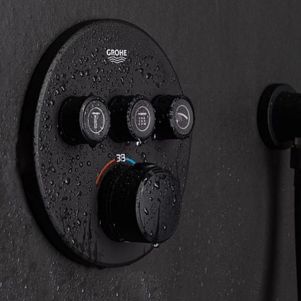 29508KF0 Grohtherm SmartControl Зовнішня частина термостату прихованого монтажу на 3 споживачі, чорний (1 сорт) - Фото - 7