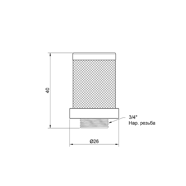 Сетка обратного клапана Thermo Alliance Standart 3/4" SD245W20 - Фото - 2