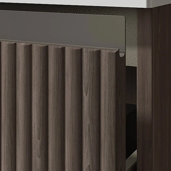 131795+126225 Тумба VORA 100 1 ящ, +   раковина біла ENZO,  WALNUT NOTE (1 сорт) - Фото - 4