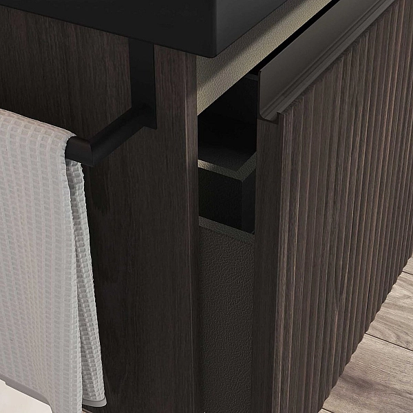 131795+126225 Тумба VORA 100 1 ящ, +   раковина біла ENZO,  WALNUT NOTE (1 сорт) - Фото - 5