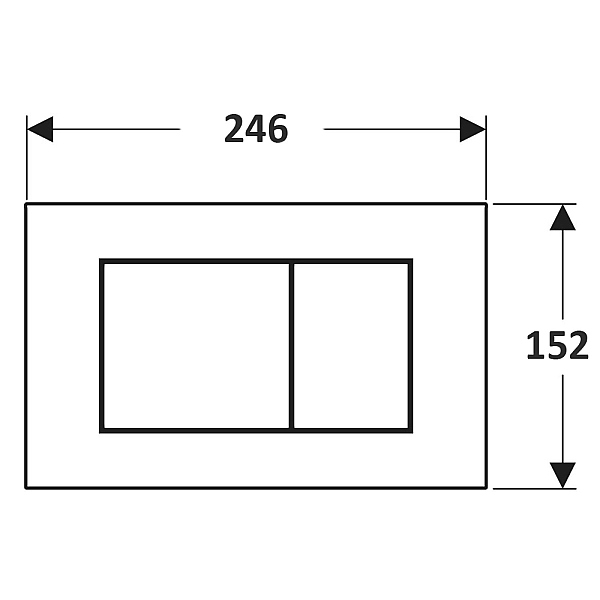 115.629.FW.1 Sigma40 square Клавіша змиву, подвійний змив, нержавіюча сталь, колір сталевий матовий (1 сорт) - Фото - 2