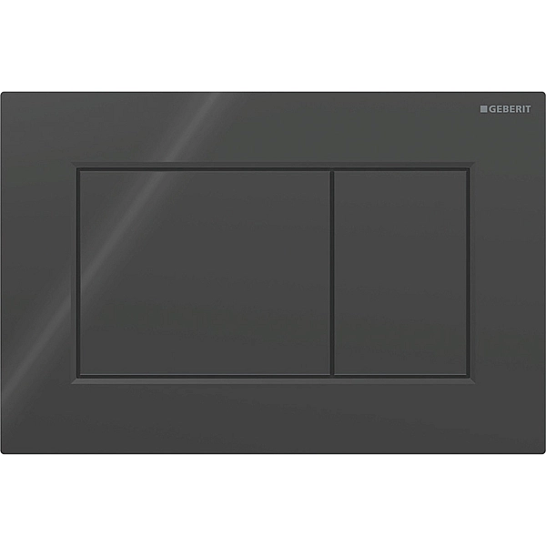 115.660.DW.1 Sigma01 square Клавіша змиву, подвійний змив, чорний глянець (1 сорт) - Фото - 4