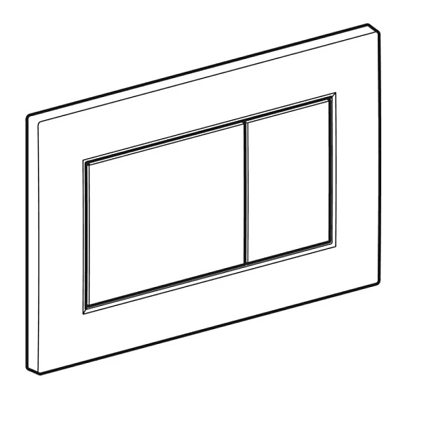 115.660.DW.1 Sigma01 square Клавіша змиву, подвійний змив, чорний глянець (1 сорт)