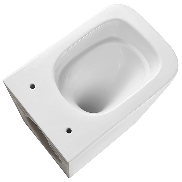DFL0520111W Flow square Підвісний безобідковий унітаз з кришкою soft-close, Vortex Flush, білий глянець (1 сорт) - Фото - 8