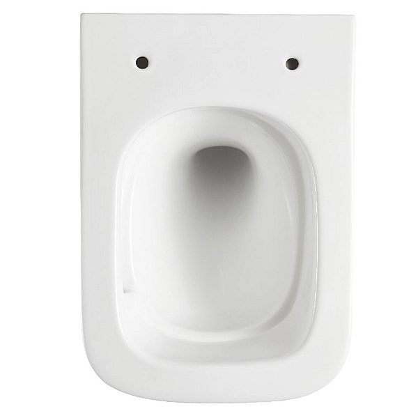 DFL0520111W Flow square Підвісний безобідковий унітаз з кришкою soft-close, Vortex Flush, білий глянець (1 сорт) - Фото - 12