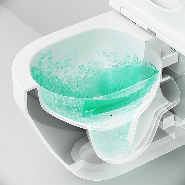 CSB1900SC Spirit V2.0 Aquaspin підвісний унітаз з сидінням мікроліфт (1 сорт) - Фото - 9