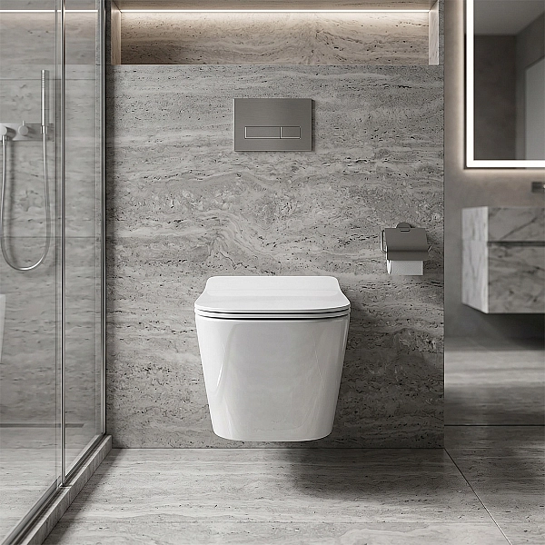 DLI30401111W Linea Підвісний безобідковий унітаз з кришкою soft-close та Vortex Flush, білий (1 сорт)