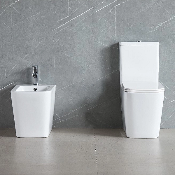 DFL2170211W Flow square Унітаз-компакт 610x365x825мм з кришкою soft-close, Vortex Flush, білий глянець (1 сорт) - Фото - 6