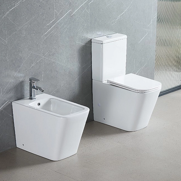 DFL2170211W Flow square Унітаз-компакт 610x365x825мм з кришкою soft-close, Vortex Flush, білий глянець (1 сорт) - Фото - 4